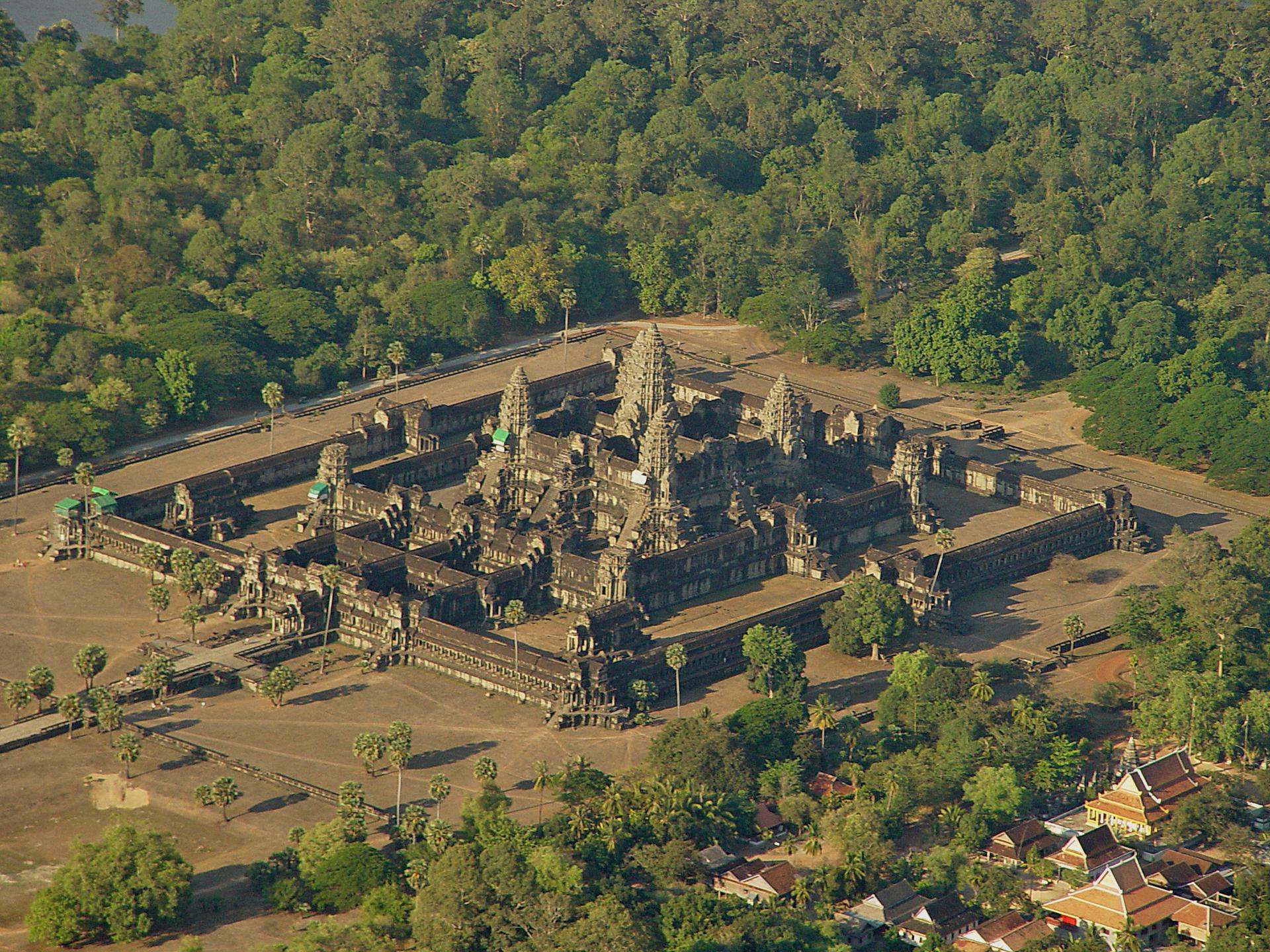 Overhead view of Angkor Wat