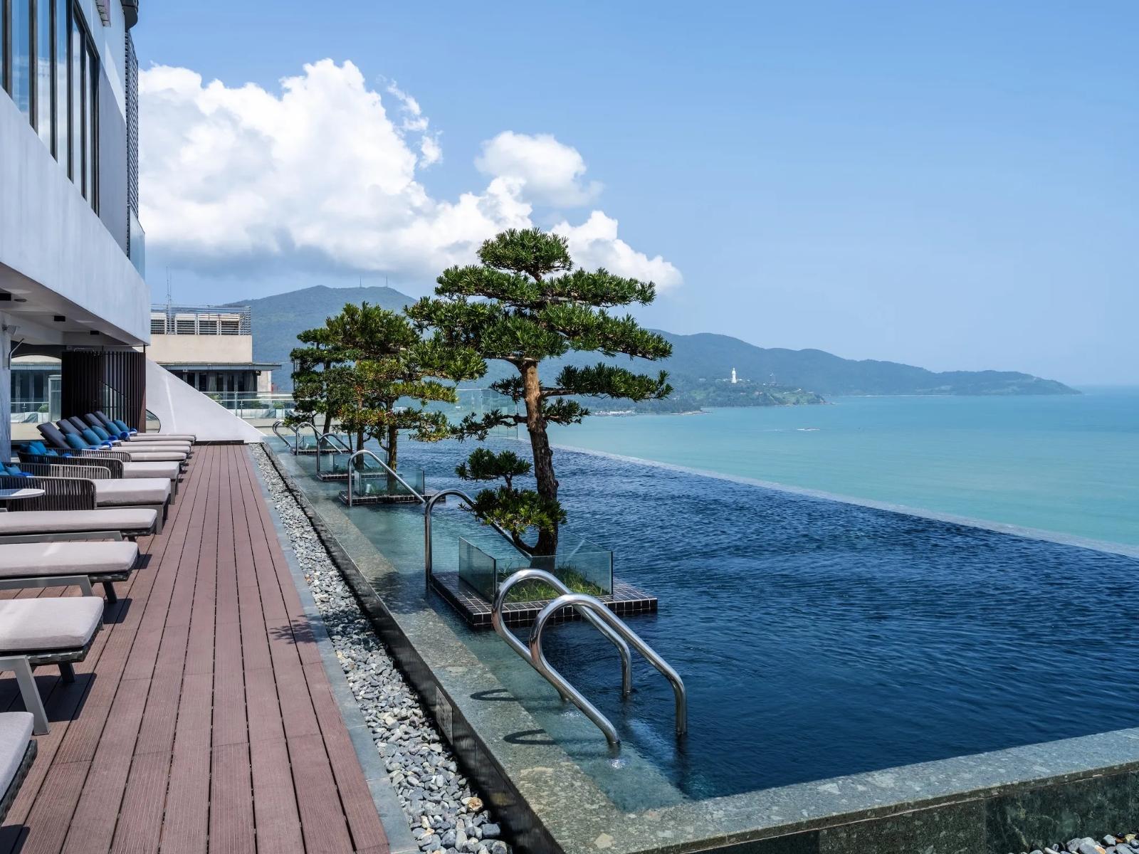 Outdoor pool area at the Hilton Garden Inn Da Nang