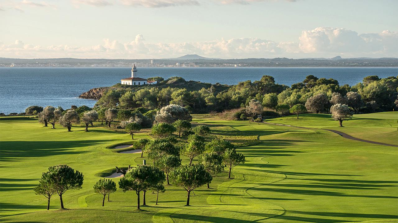 Manicured, tree-lined fairways in pristine condition