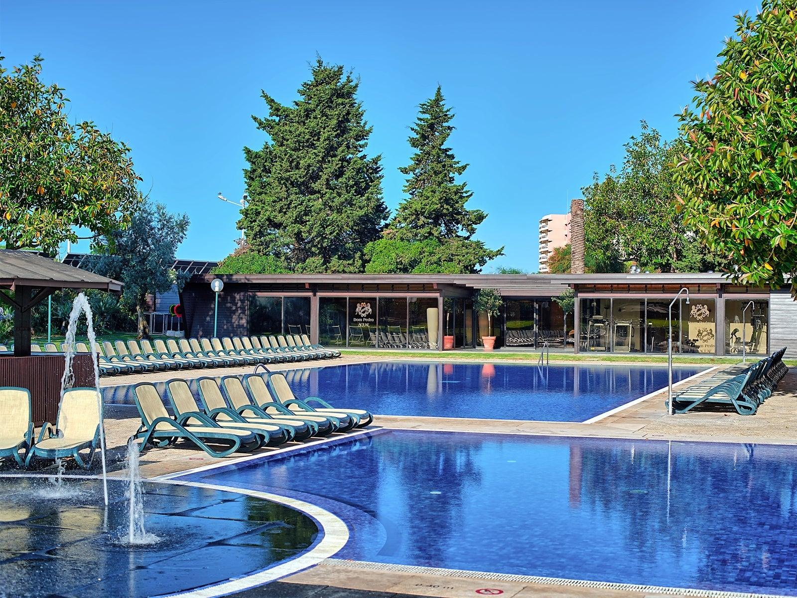 Outdoor swimming pool area