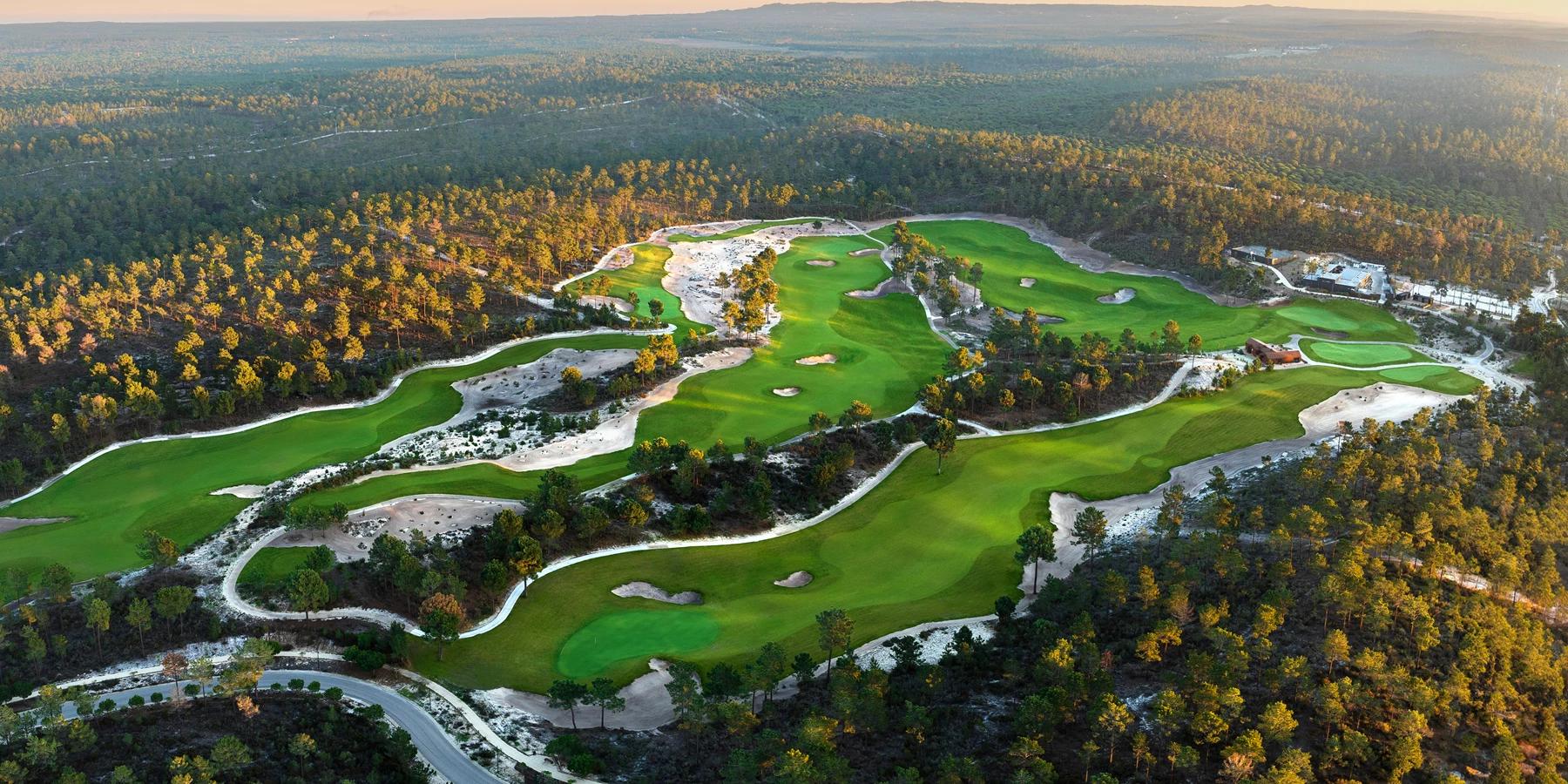 Aerial view of the Dunas Course at Terras da Comporta