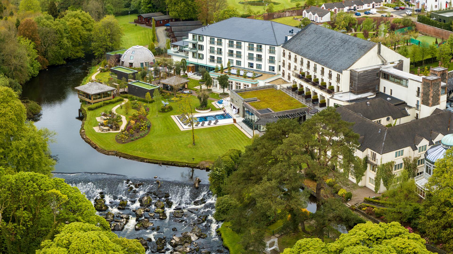 Overhead view of the Galgorm Resort
