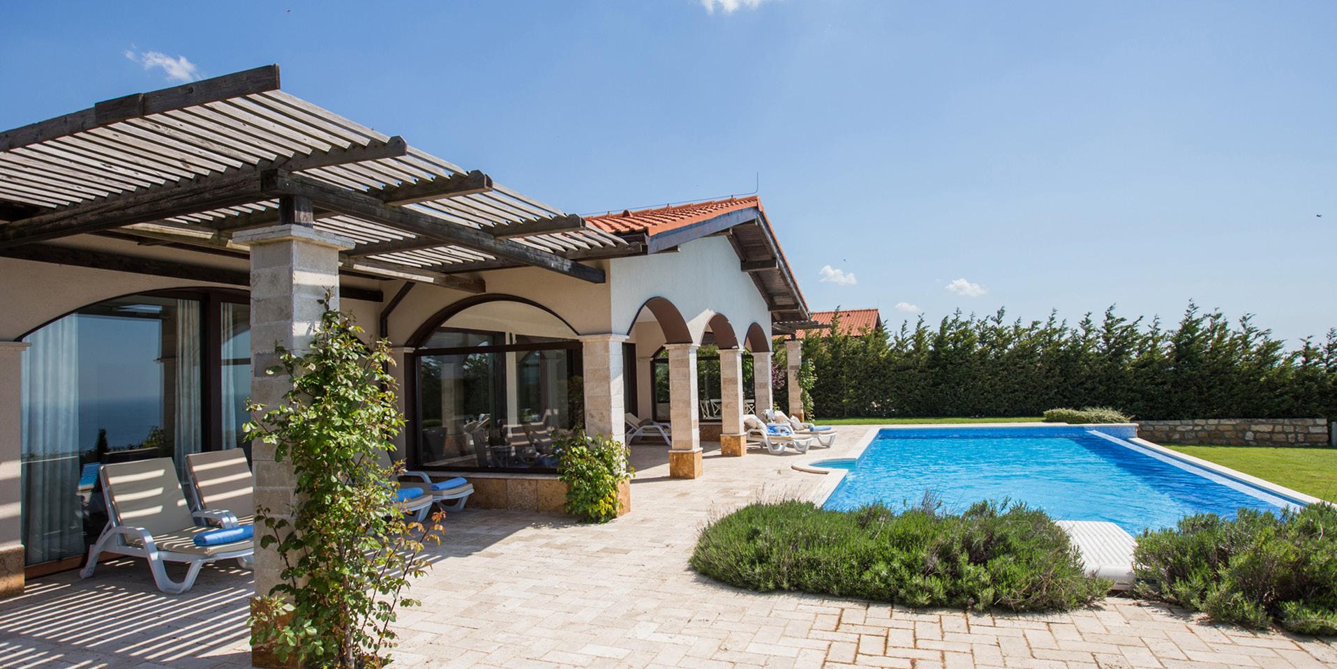 A personal pool as part of a villa at the BlackSeaRama Golf & Villas resort