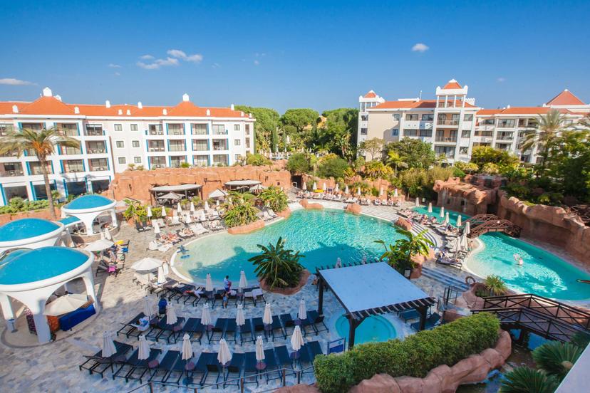 Outdoor swimming pool area