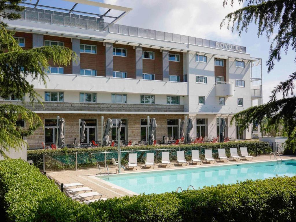 Outdoor swimming pool area