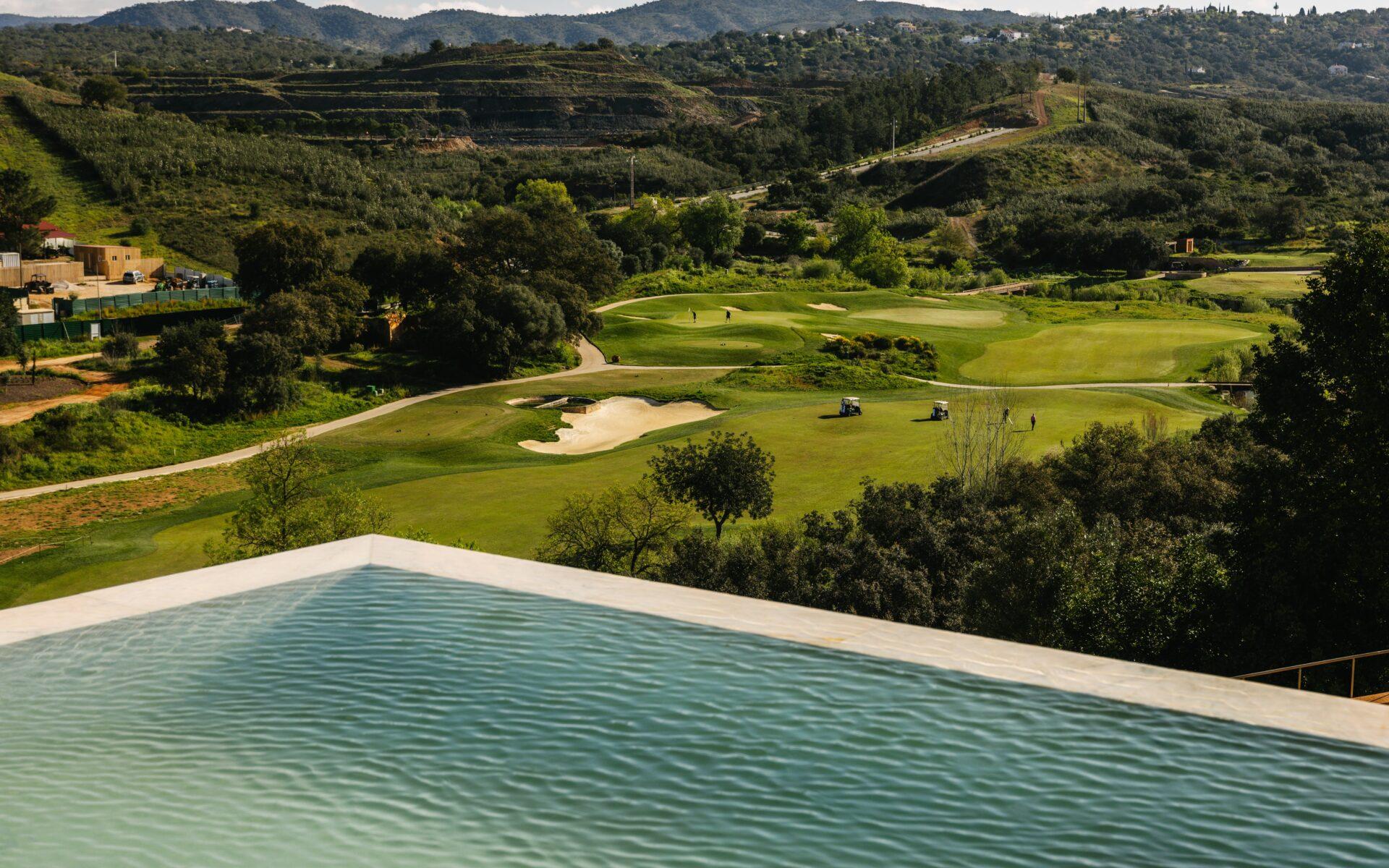 View of the golf course from the swimming pool